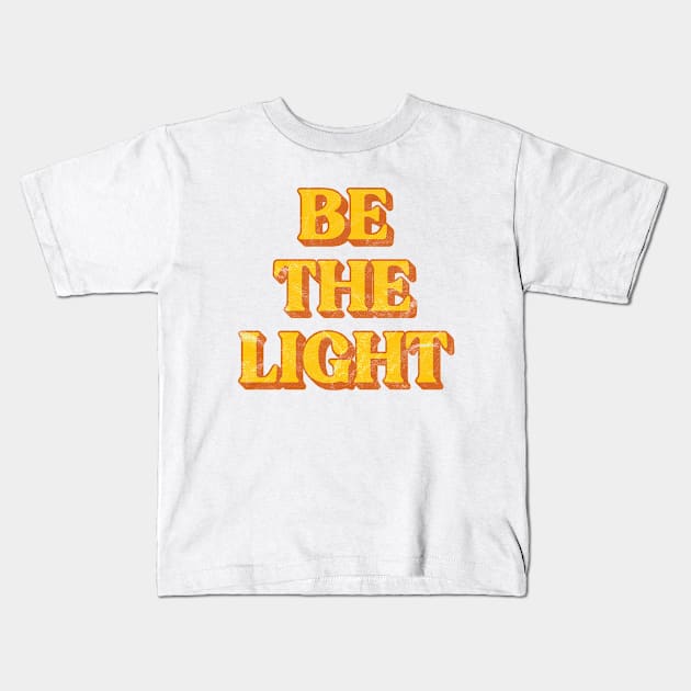 Retro Be The Light Christian Kids T-Shirt by JeanetteThomas
